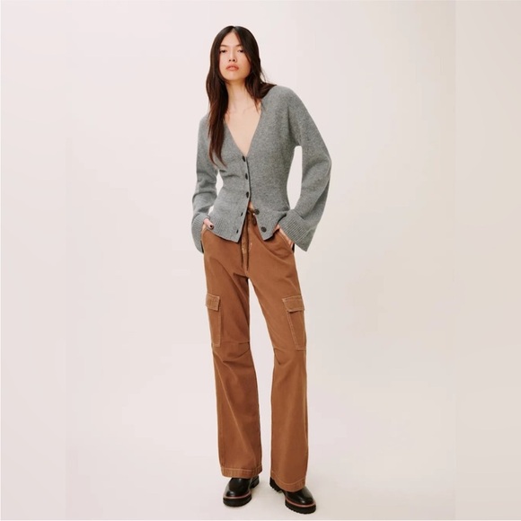 Reformation Novara Regenerative Wool Cardigan in Gray - XS - Picture 1 of 8